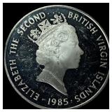 1985 British Virgin Islands Silver $20 GEM PROOF