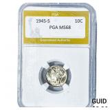 1945-S Mercury Silver Dime PGA MS68