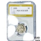 1935 Buffalo Nickel PGA VF20DDR