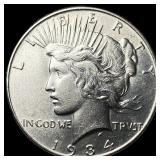 1934 Silver Peace Dollar CHOICE BU