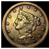 1854 Braided Hair Half Cent UNCIRCULATED
