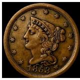 1853 Braided Hair Half Cent CHOICE AU