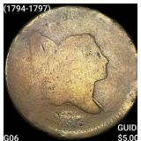(1794-1797) Liberty Cap Half Cent NICELY CIRCULATE
