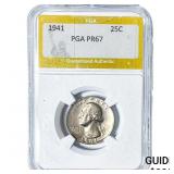 1941 Washington Silver Quarter PGA PR67