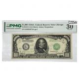 1934A $1000 Federal Reserve Note Chicago PMG VF 30