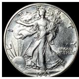 1943-D Silver Walking Liberty Half Dollar UNCIRCUL