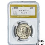 1936 Cleveland Half Dollar PGA MS67+