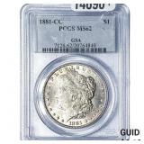 1881-CC Morgan Silver Dollar PCGS MS62
