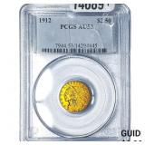 1912 $2.50 Gold Quarter Eagle PCGS AU53