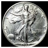 1937-D Silver Walking Liberty Half Dollar UNCIRCUL