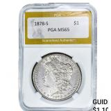 1878-S Morgan Silver Dollar PGA MS65