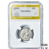 1914 Barber Quarter PGA MS63