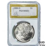 1884-O Morgan Silver Dollar PGA MS65+