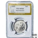 1925 Stone Mountain Half Dollar PGA MS66