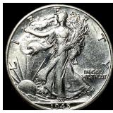 1945-S Silver Walking Liberty Half Dollar NICELY C