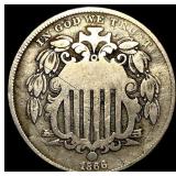 1866 Shield Nickel LIGHTLY CIRCULATED