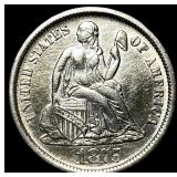 1875-CC Silver Seated Liberty Dime UNCIRCULATED
