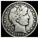 1909 Barber Half Dollar LIGHTLY CIRCULATED