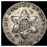 1852 Silver Three-Cent Piece LIGHTLY CIRCULATED