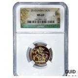 2013 India 1 Sov NGC MS69