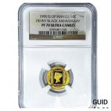 1990 G1/10C Isle Man Penny Black Anniversary NGC P