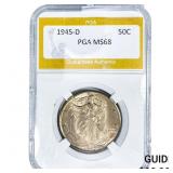 1945-D Walking Liberty Half Dollar PGA MS68