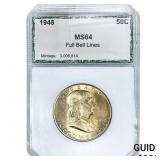 1948 Franklin Half Dollar PCI MS64