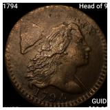 1794 Head of 94 Liberty Cap Large Cent HIGH GRADE