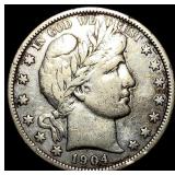 1904-S Silver Barber Half Dollar NEARLY UNCIRCULAT