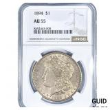 1894 Morgan Silver Dollar NGC AU55