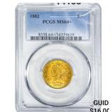 1882 $5 Gold Half Eagle PCGS MS64+