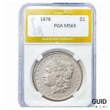 1878 Morgan Silver Dollar PGA MS63