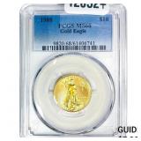 1988 1/4oz Gold Eagle $10 PCGS MS68