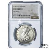 1920 Straits Settlements Silver 1 Dollar NGC UNC D