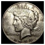 1934 Peace Silver Dollar CLOSELY UNCIRCULATED
