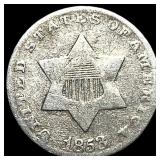 1853 Silver Three-Cent Piece LIGHTLY CIRCULATED