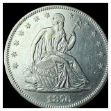 1876 Silver Seated Liberty Half Dollar HIGH  GRAD