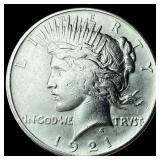 1921 Silver High Relief Peace Dollar  UNCIRCULATE
