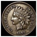1859 Copper-Nickel Indian Head Cent CLOSELY UNCIRC