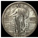 1917 TYPE 1 Type 1 Standing Liberty Quarter NEARLY