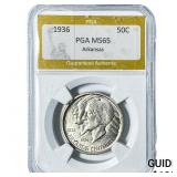 1936 Arkansas Half Dollar PGA MS65
