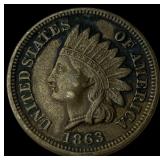 1863 Indian Head Cent NEARLY UNCIRCULATED