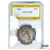 1834 Capped Bust Half Dollar PGA AU58