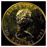 1985 Canada 1 oz Gold Maple Leaf $50 GEM BU