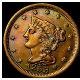 1853 Braided Hair Half Cent UNCIRCULATED