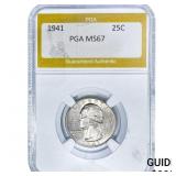 1941 Washington Silver Quarter PGA MS67