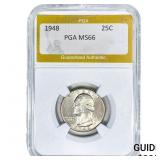 1948 Washington Silver Quarter PGA MS66