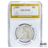 1834 Capped Bust Half Dollar PGA AU58