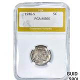 1936-S Buffalo Nickel PGA MS66