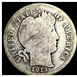 1913-S Silver Barber Dime NICELY CIRCULATED